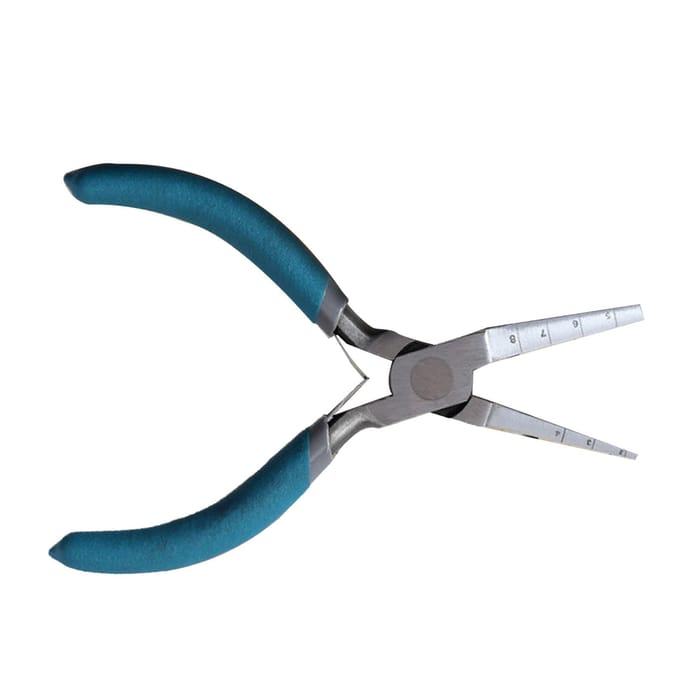Pinces à boucler à double nez carré 6 pouces Multifonctionnelles avec échelles pour l'artisanat gray