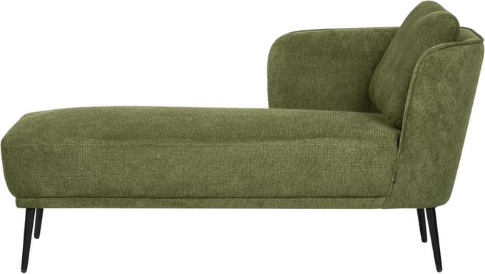 BELIANI ARTHEZE - Chaise longue - Donkergroen - Rechtszijdig - Polyester