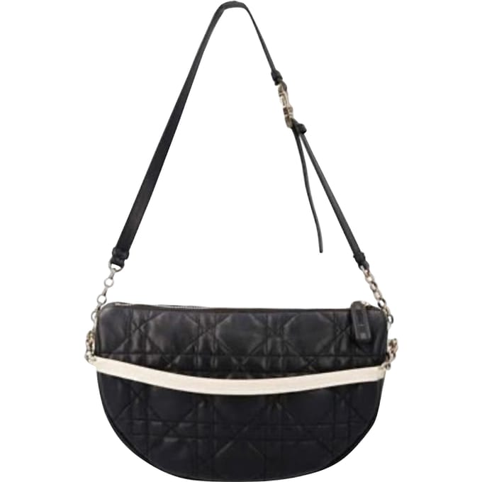 Dior Vibe Medium Hobo Bag in Zwarte Cannage Lamsleer