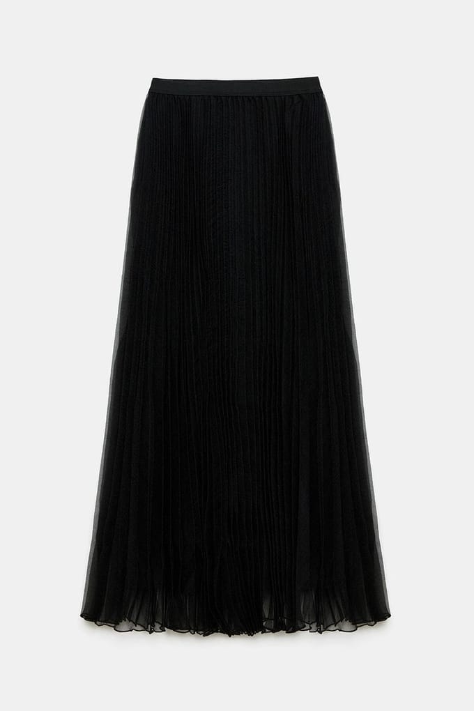 Touché Privé - Geplooide organza rok - Zwart - Dames