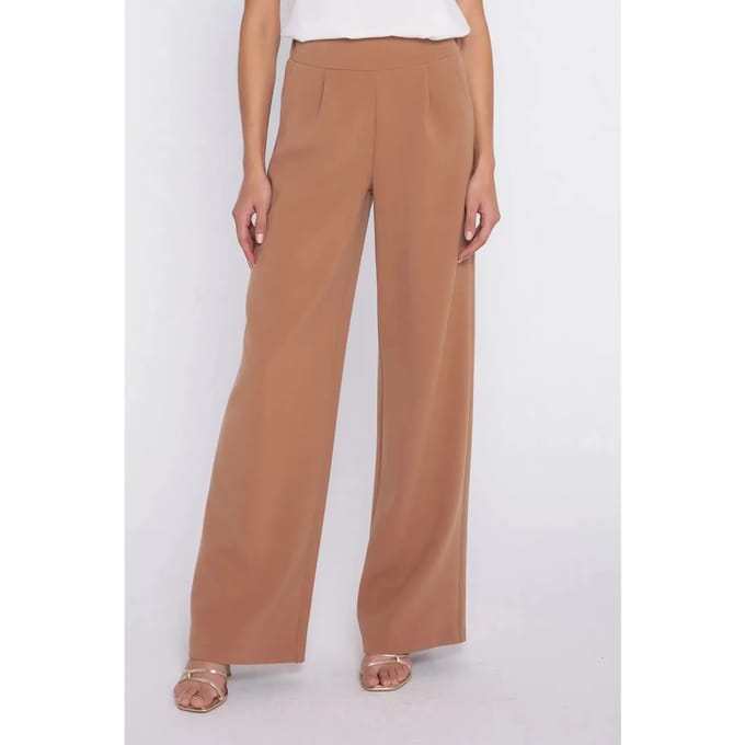 Hoge taille en geplisseerde broek vrouw Nife