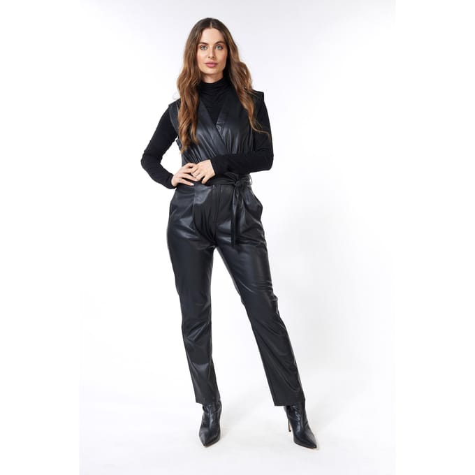 EsQualo Jumpsuit Pu Black Größe: 36 | Jumpsuits Outlet | Damen | Schwarz