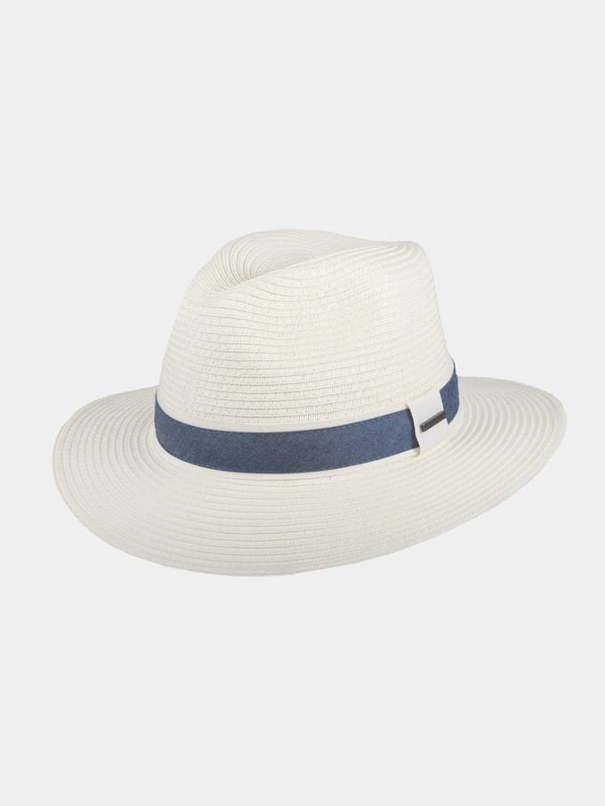 Hatland - Elwood - Toyo hoed - Naturel - Maat S - Unisex