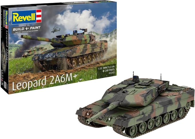 Revell Modelbouwpakket Militaire voertuigen - 03342 Tank Leopard 2 A6M+ Plastic - 1:35 - Modelbouw