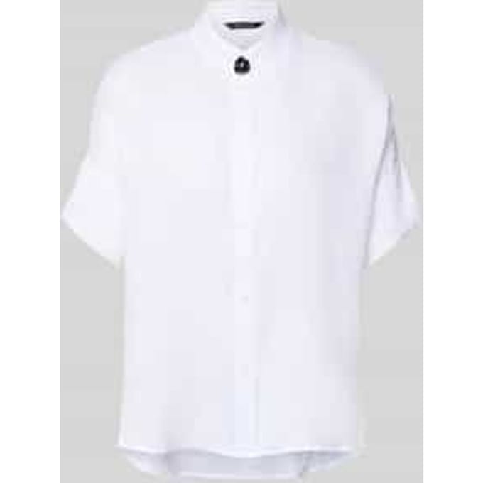 regular fit blouse met opstaande kraag en knoopsluiting