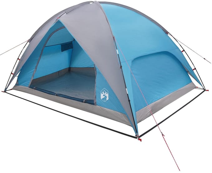 vidaXL - Campingtent - met - waterdichte - regenfly - 5-persoons - Blauw