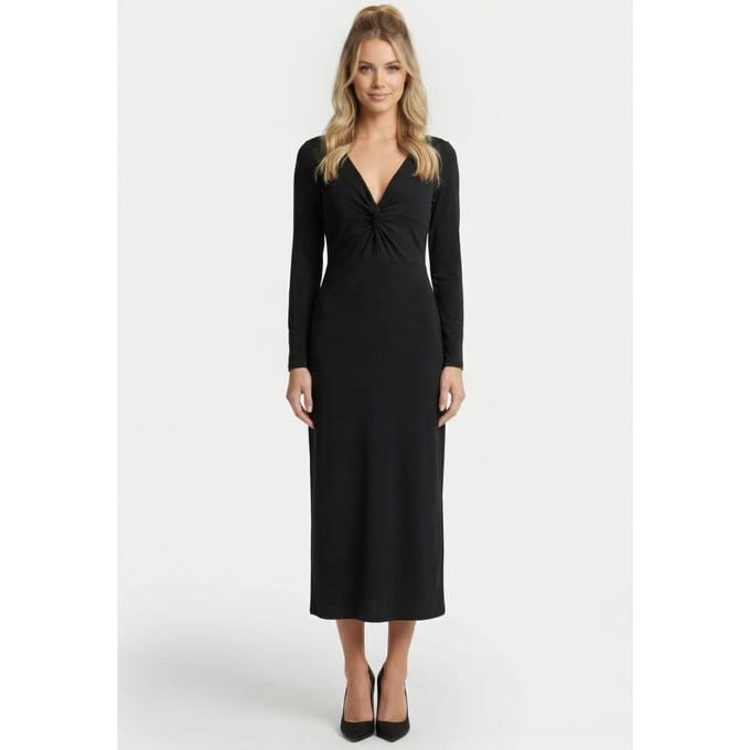 & Other Stories Sander Dress Black Größe: L | Midikleider Outlet | Damen | Schwarz