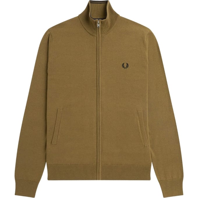 Fred Perry bruin klassiek sweatshirt met rits