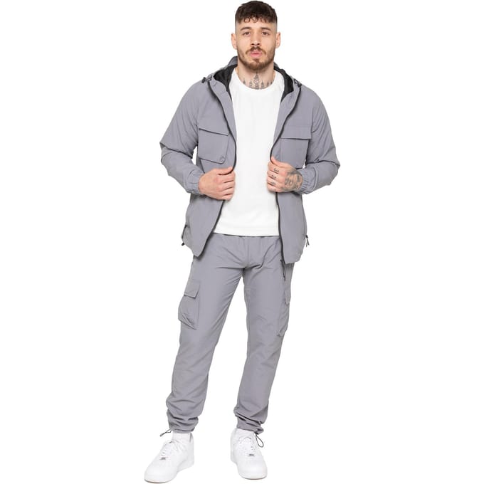 Enzo Milano Heren Poly Cargo Trainingspak Set
