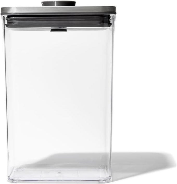 OXO - POP Steel Voorraadbus - Rechthoekig - Medium - 2,6 Liter