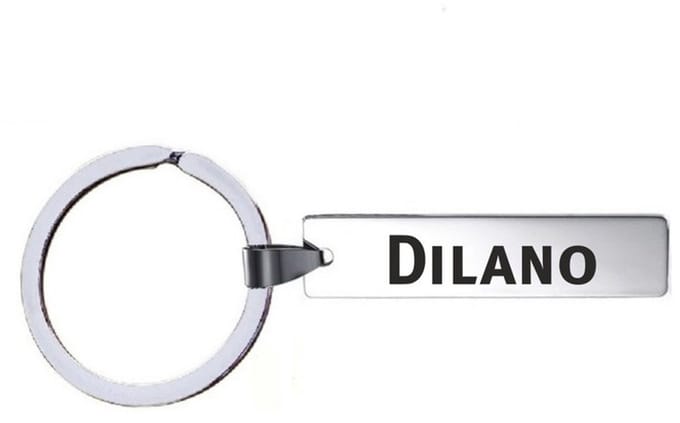 Sleutelhanger Met Naam - Dilano - RVS