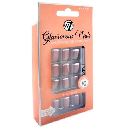 W7 Glamorous Nails Stick On Nails French Nails 01 1 st