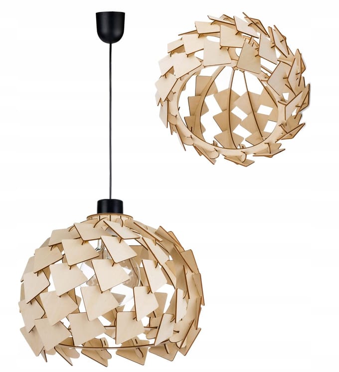 Loft Hanglamp Hout E27 - Stijlvolle Verlichting
