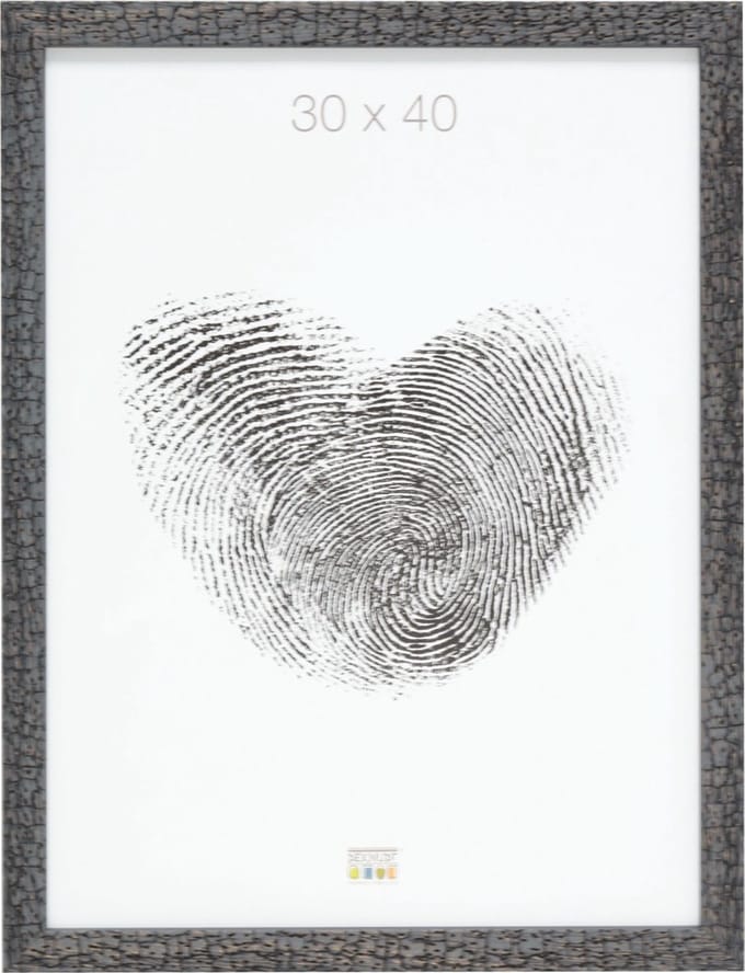 Deknudt Frames fotolijst S45RL7 - grijs - burned wood look - 30x40 cm