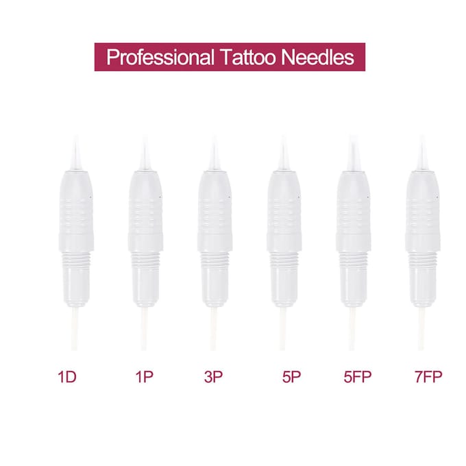 6 stuks Permanent Make-up Cartridge Naalden 1P1D3P5P5PF7PF voor Digitale Make-up Machine white