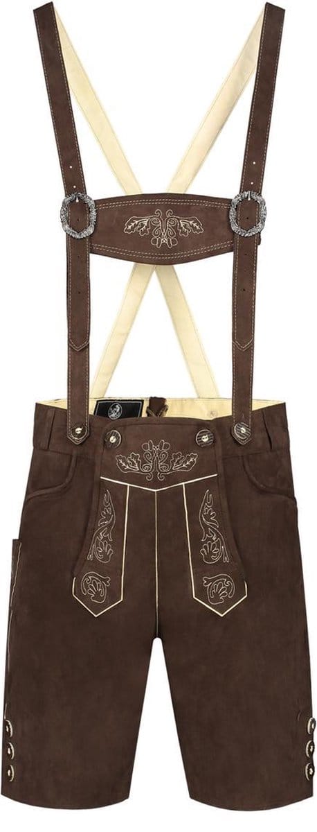 Lederhosen bruin kort model | Maat S