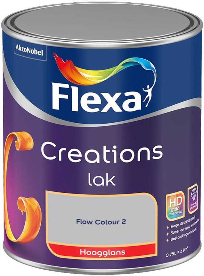 Flexa - Creations Lak Hoogglans - Flow Colour 2 - Mengverf - 750 Ml