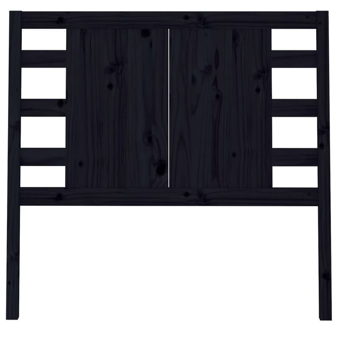 vidaXL - Hoofdbord - 96x4x100 - cm - massief - grenenhout - zwart