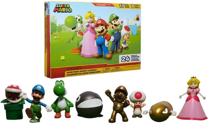 Super Mario Bros Advent kalender - 24 verassingen - Kerst - Nintendo - Videogame Merchandise