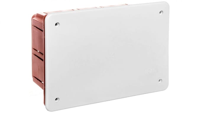 Inbouwdoos met Deksel Serie 350 152X100X70 Rood-Wit Ec350C4