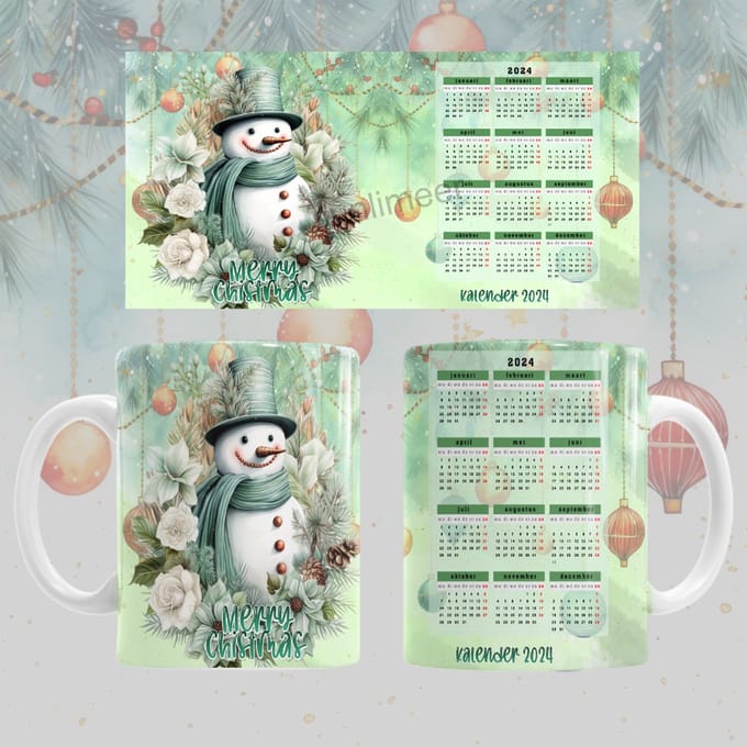 Mok Merry christmas / Vrolijk kerstfeest met de jaarkalender 2024!