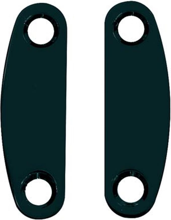 Boston NP-82-B Nekommantingsplaten - Set van 2, Zwart, 50,5x15,1 mm