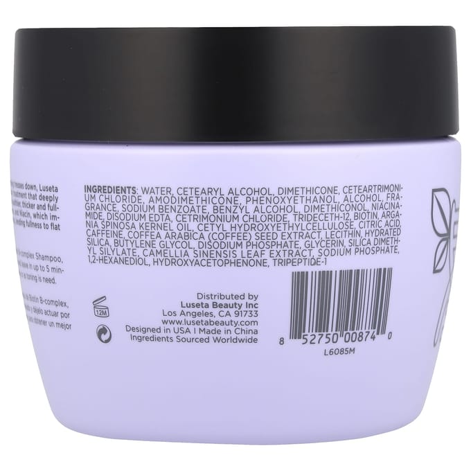Luseta Beauty, Biotine B-Complex, Herstellend Anti-Haaruitval Haarmasker, 16,9 fl oz (500ml) gray