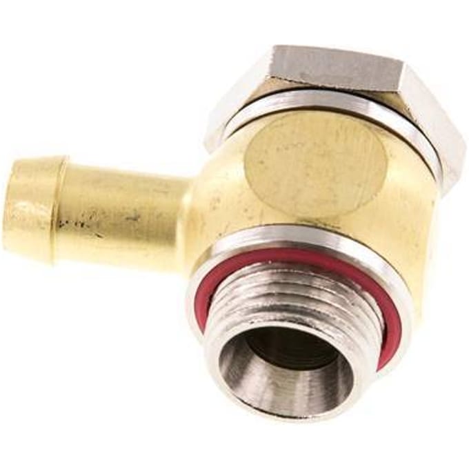 9 mm & G3/8'' Messing L-Slangpilaar Met Buitendraad Elastomeer Afdichting Draaibaar