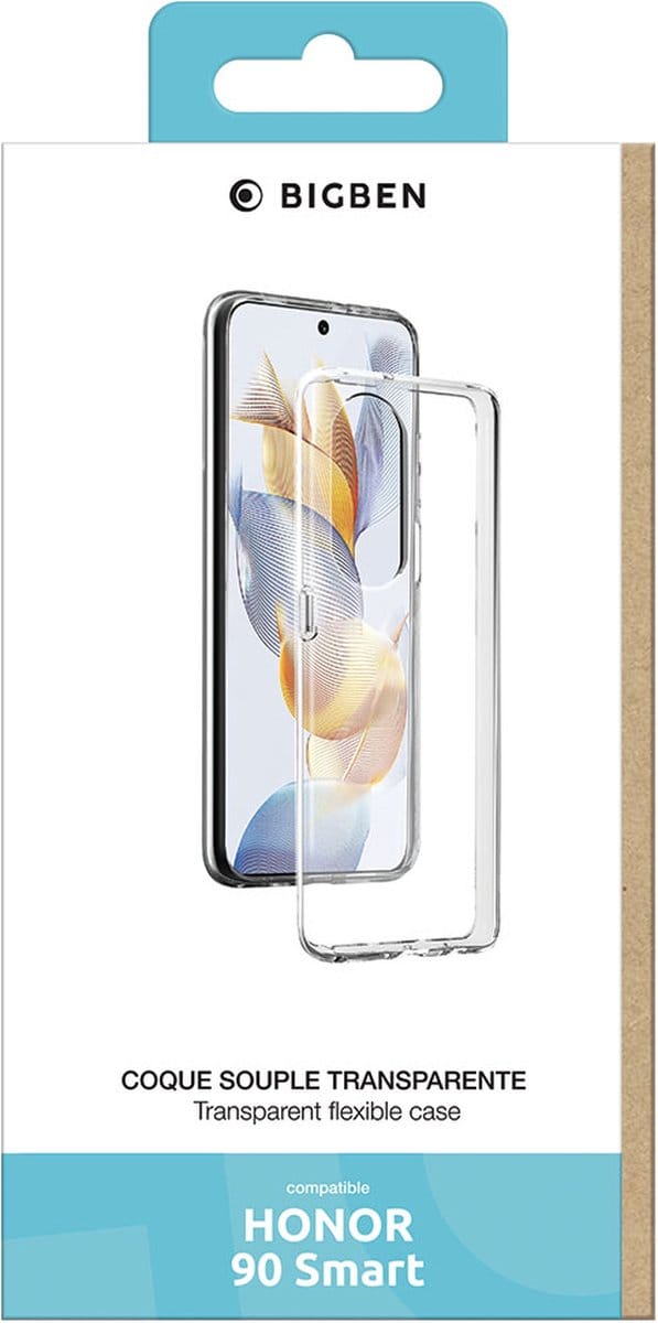 Bigben Connected, Hoesje geschikt voor Honor 90 Smart - Flexibel & Ultra-thin TPU, Transparant