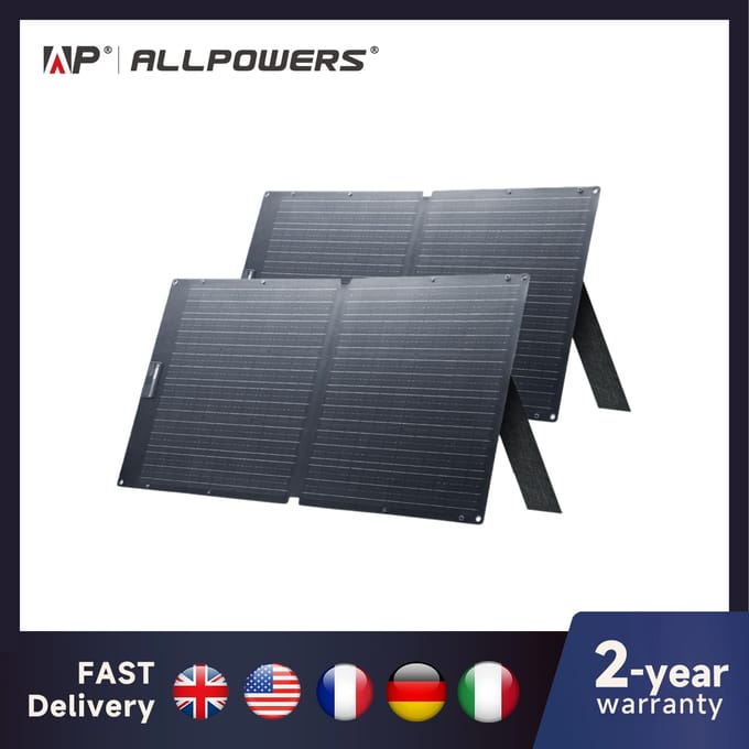 ALLPOWERS SE100 Opvouwbaar draagbaar zonnepaneel 100W / 200W zonnebatterijlader Outdoor noodstroomvoorziening voor energiecentrale 100W Solarpanel