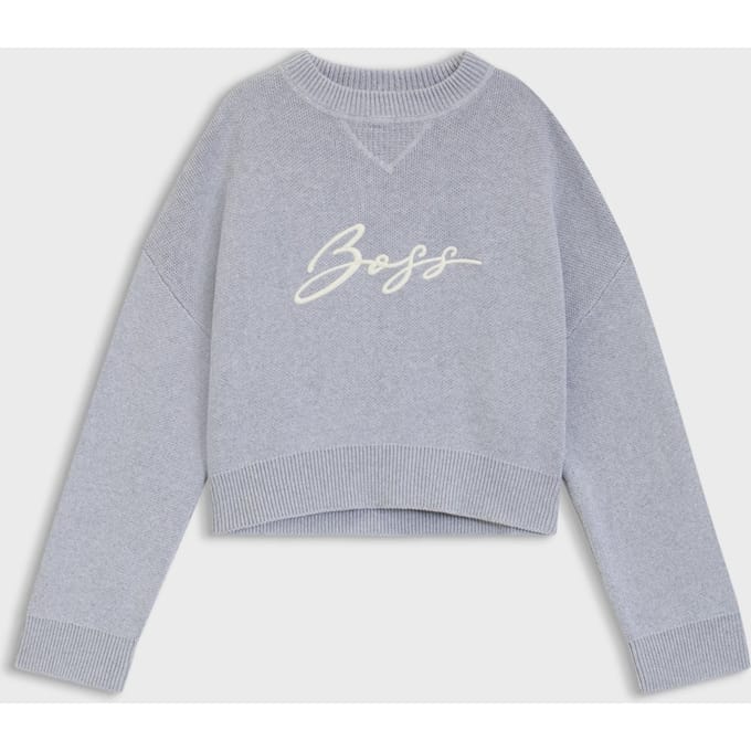Relaxed fit gebreide pullover van puur katoen, model 'FINEVRA'