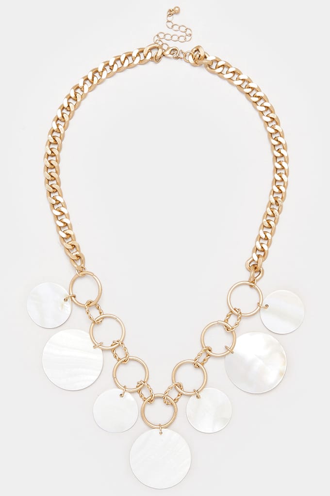 Yours Goudkleurige Ketting Met Schelpenschijvensize One Size