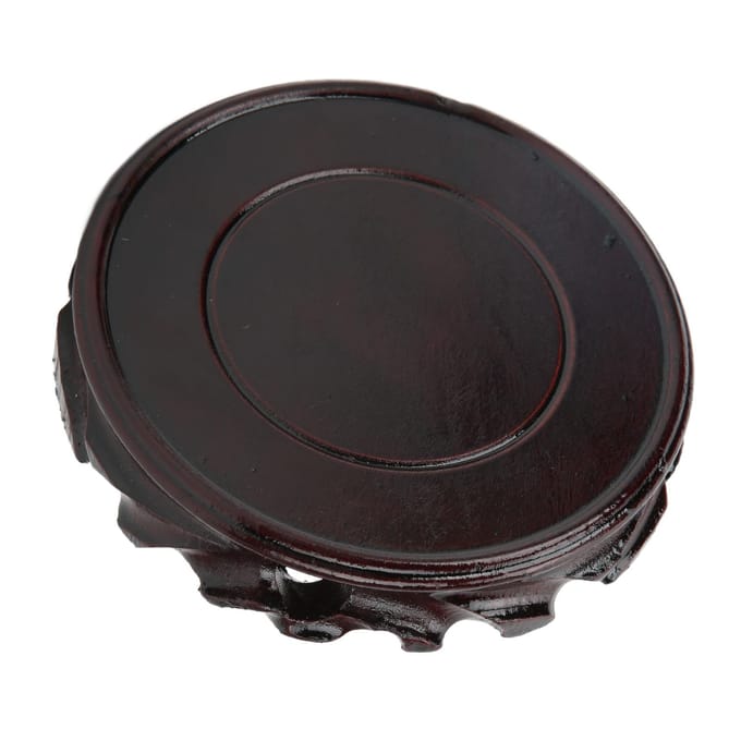 Ronde Houten Basis Multifunctioneel Retro Snijwerk Elegant Houten Display Standaard voor Huisdecoratie gray