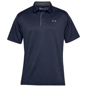 Under Armour Tech Polo - Sportshirt - MDN/GPH/GPH - Mannen - Maat S