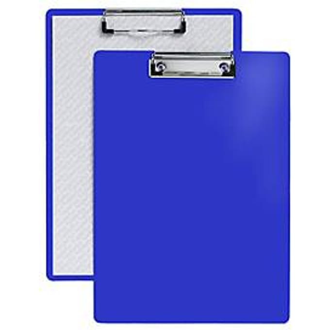 Klembord A4, clip met beschermende plastic hoeken, PP, blauw