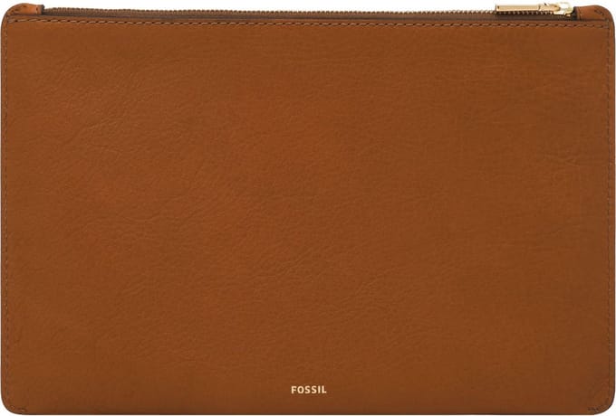 FOSSIL Utensil zak Pouch Saddle Lichtbruin