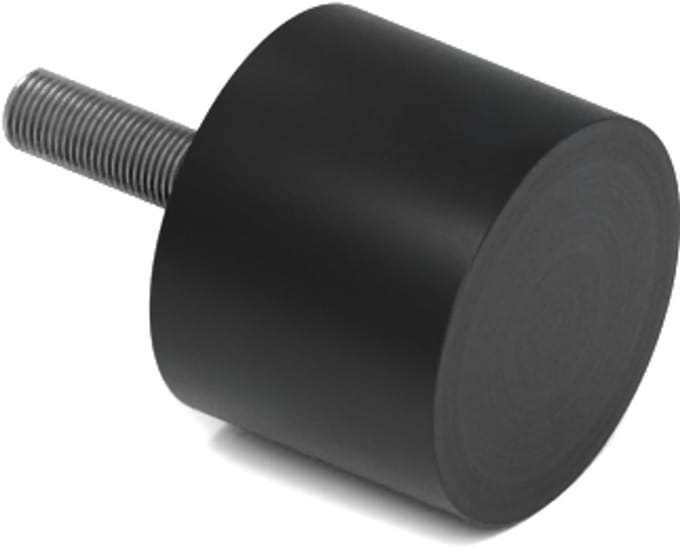 Rubbermagazijn - Trillingsvoet - Type D - 25x20mm - M6 - Set 10 stuks
