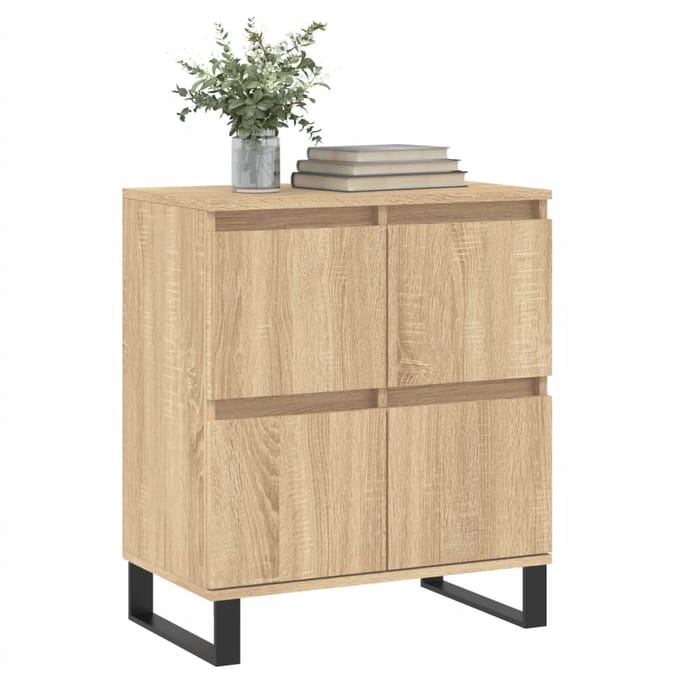 Vidaxl Commode, Sonoma Eiken, 60X35X70 Cm, Materiaal Op Hout Gebaseerd
