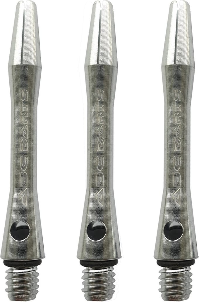 ABC Darts - Dart Shafts - Aluminium Zilver - Short - 3 Sets (9 stuk)