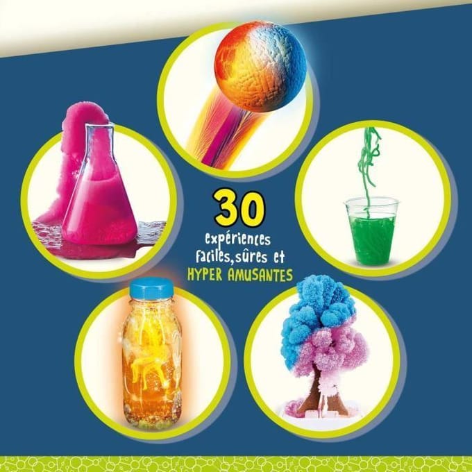 Laboratoire des super réactions - Kit Scientifique - I'M A GENIUS - 30 Expériences, Effets surprenants