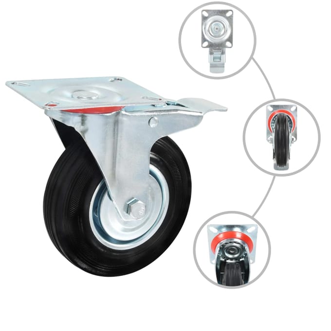 vidaXL Wielen 4 st 125 mm