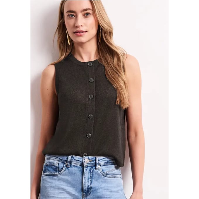 Gebreid gilet met glitter