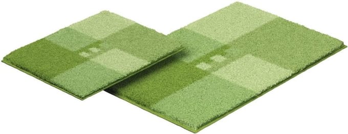 Ultrasone groene badmat - absorbeert water - set van 2 - acryl