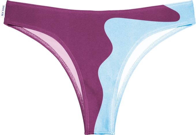 SEA'SONS - Bikini Broekje Dames - Kleurveranderend - Cherry-Blauw - Maat S