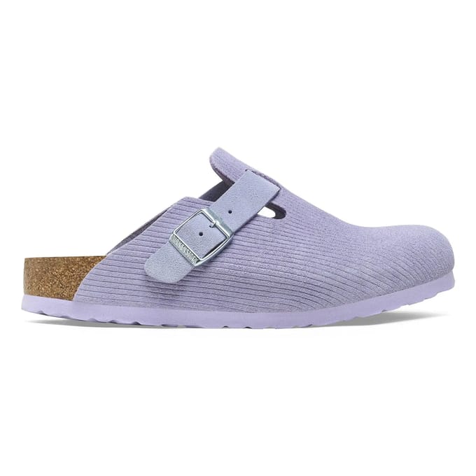 Suède leren klompen Birkenstock Boston