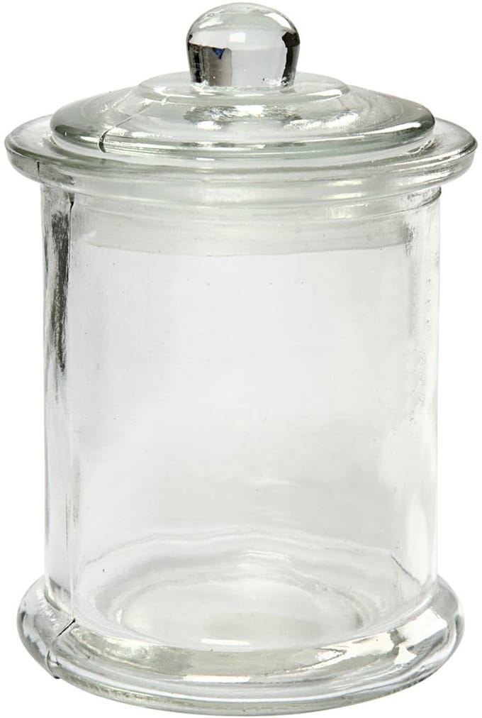 Pot met deksel, H: 14,5 cm, d 8 cm, 10 stuk/ 1 doos