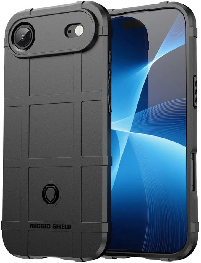 MobyDefend Hoesje - Geschikt voor iPhone 17 Air - Rugged Shield TPU Backcover - Zwart