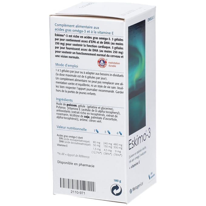 Metagenics Eskimo-3 - 250 Capsules - Visolie - Voedingssupplement