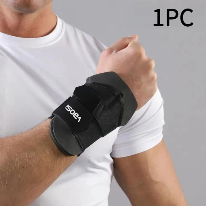 1 Stuk Verdikte Spons Rugby Voetbal Polsband Dubbele Compressie Verstelbare Ondersteuning Wrap Voor Polsbescherming white