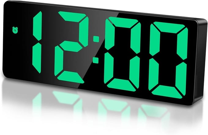 Digitale Tafelwekker met LED Display, Datum en Temperatuur - Nachtkastje Alarm